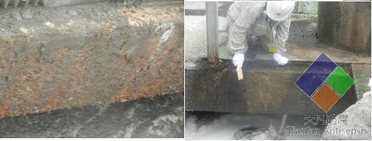 惠煉曝氣池（生化池）混凝土壁防腐防滲實驗也已完成