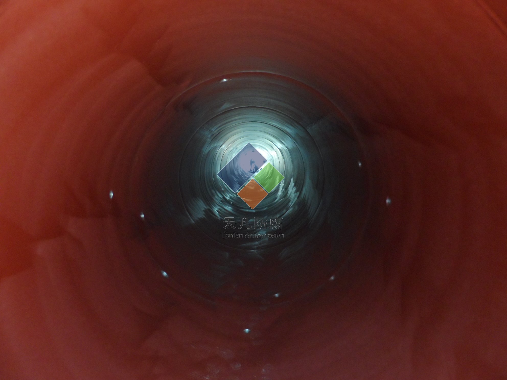 大連石化的煙氣脫硫塔大連天凡TF-HH煙氣脫硫塔防腐涂料已收官